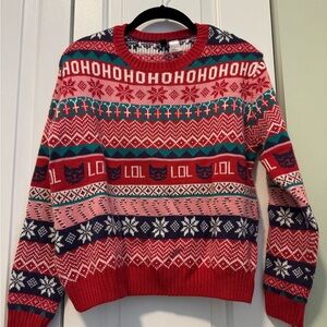 Festive Red and Green Women’s Sweater